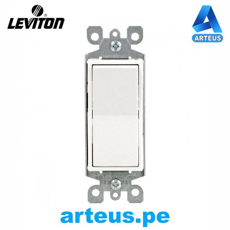 LEVITON 5601-02W - INTERRUPTOR SIMPLE E/BLANCO 15A -120/277V DECORA - ARTEUS