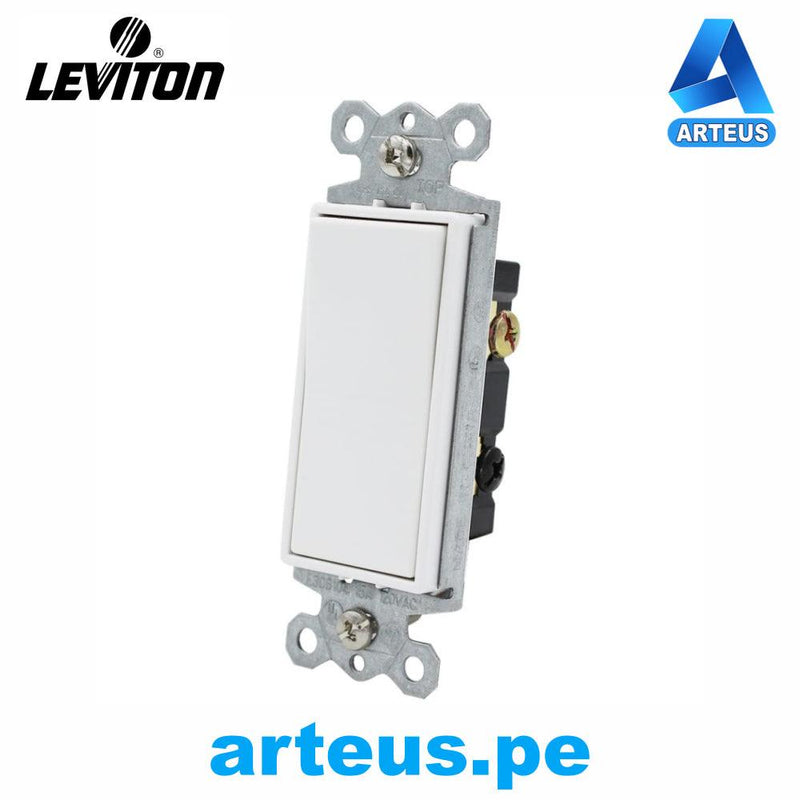 LEVITON 5602-02W - INTERRUPTOR BIPOLAR E/BLANCO 15A DECORA - ARTEUS