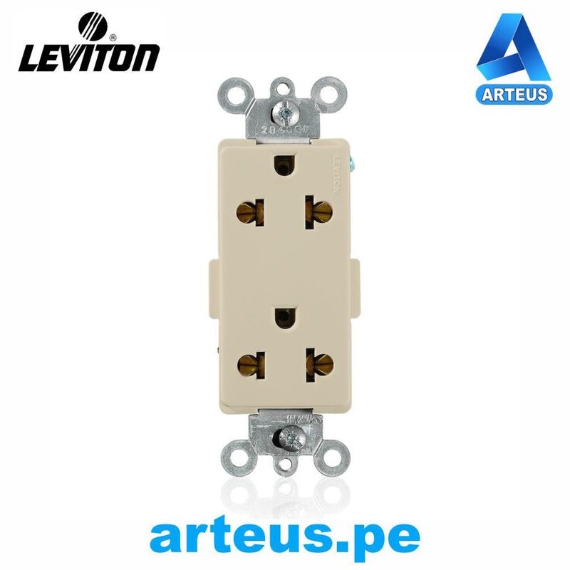 LEVITON 5835-00E - TOMA L/T UNIVERSAL E/NEGRO 15A - 125/250V DECORA EURO AMERICANO - ARTEUS