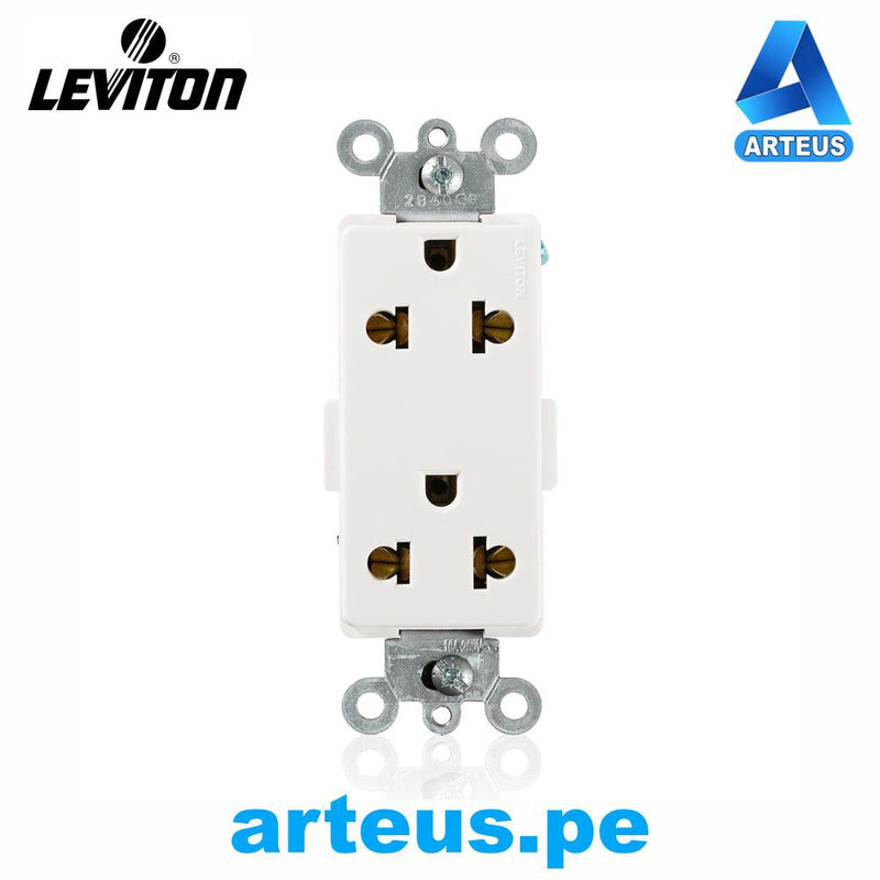 LEVITON 5835-00T - TOMA L/T UNIVERSAL E/ALMENDRA 15A - 125/250V DECORA EURO AMERICANO - ARTEUS