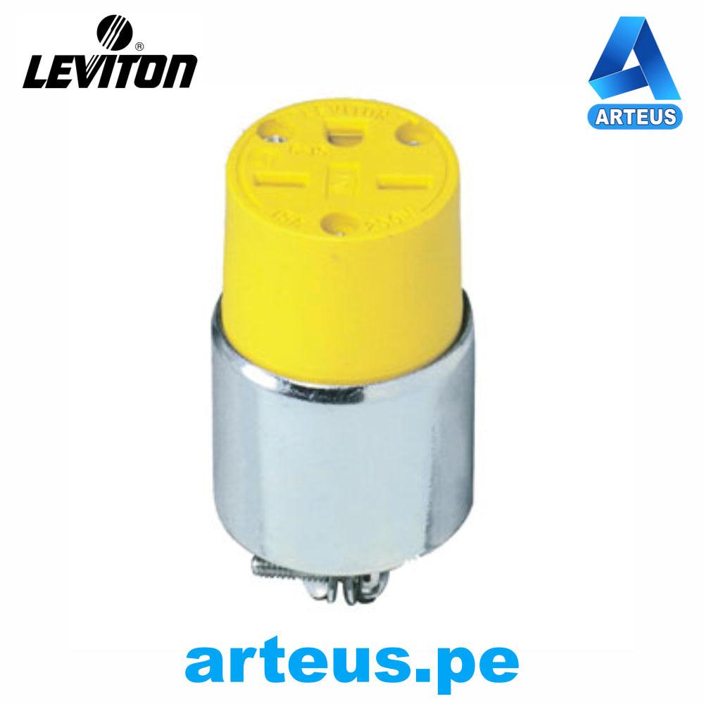 LEVITON 615-CA - TOMA AÉREO CRZ/MT O/CHINO 15A 250V NEMA 6-15R 2P 3W COMERCIAL - ARTEUS