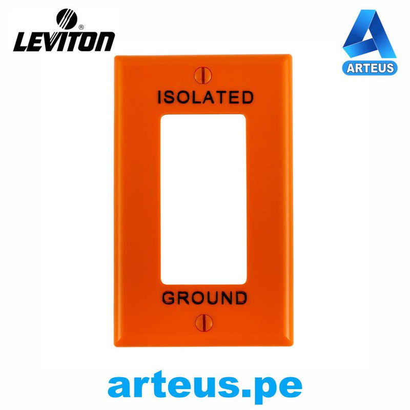 LEVITON 80401-OIG - PLACA PARA TOMA DECORA ISOLATED NARANJA DECORA - ARTEUS