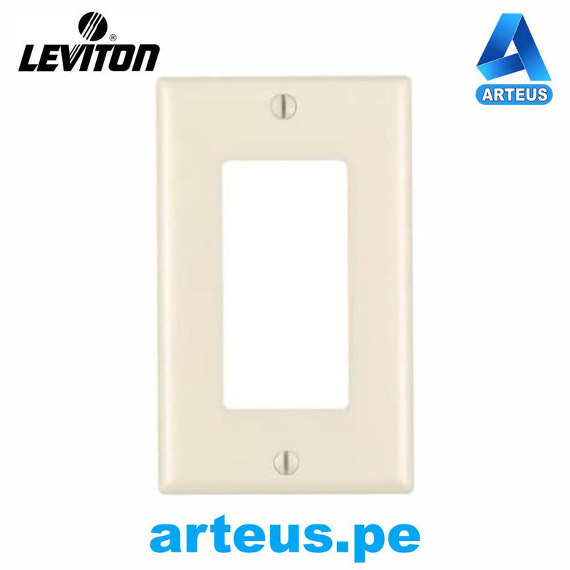 LEVITON 80401-ONI - PLACA PARA TOMA UNIVERSAL MARFIL DECORA - ARTEUS