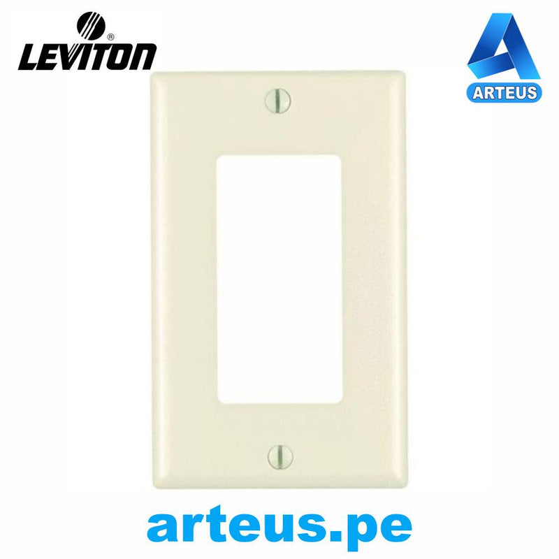 LEVITON 80401-ONT - PLACA PARA TOMA UNIVERSAL ALMENDRA DECORA - ARTEUS