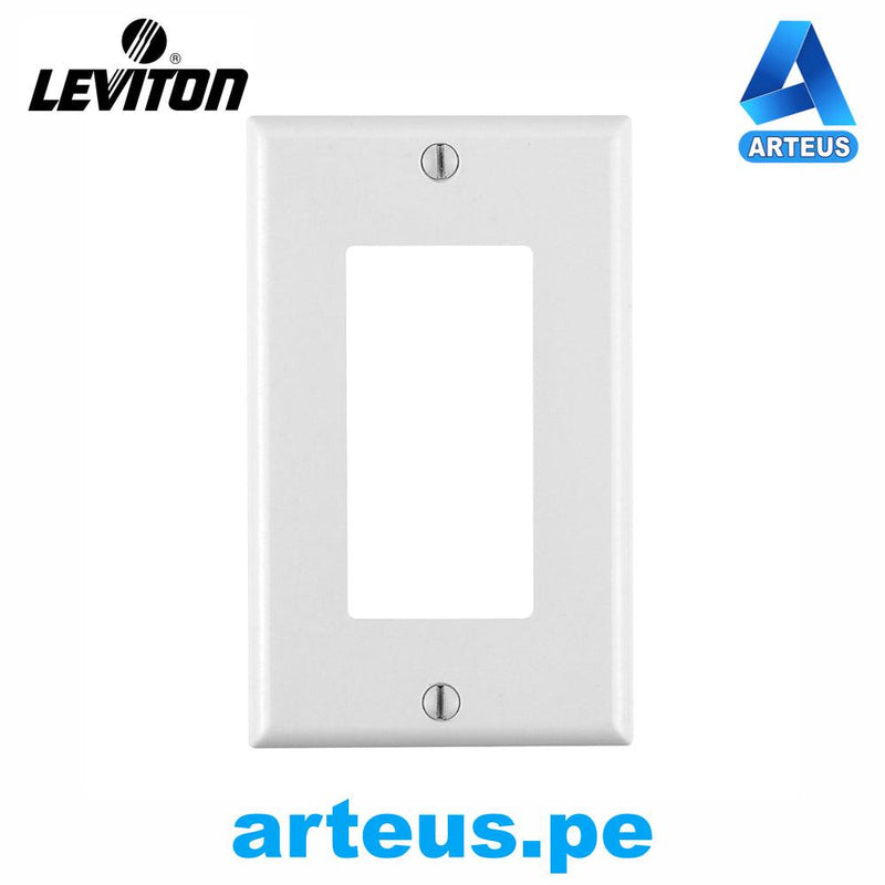 LEVITON 80401-ONW - PLACA PARA TOMA UNIVERSAL BLANCA DECORA - ARTEUS