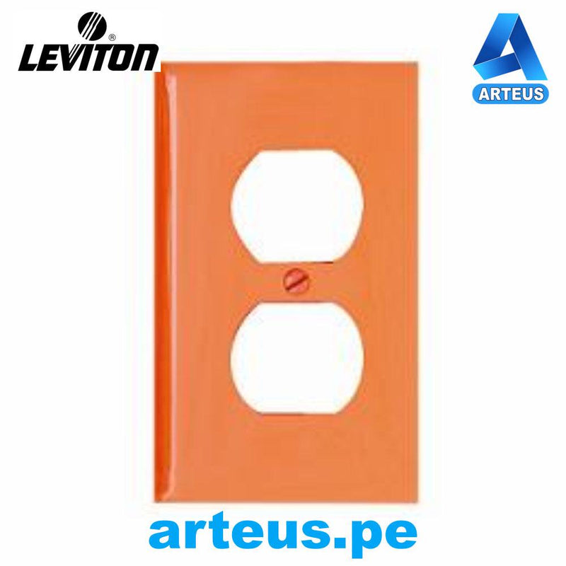 LEVITON 80703-ORG - PLACA PARA TOMA INDUSTRIAL NARANJA - ARTEUS