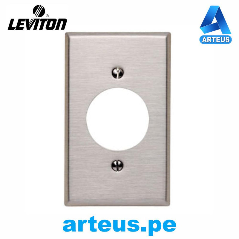 LEVITON 84020-040 - PLACA PARA TOMA EMPOTRABLES ACERO INOXIDABLE - ARTEUS