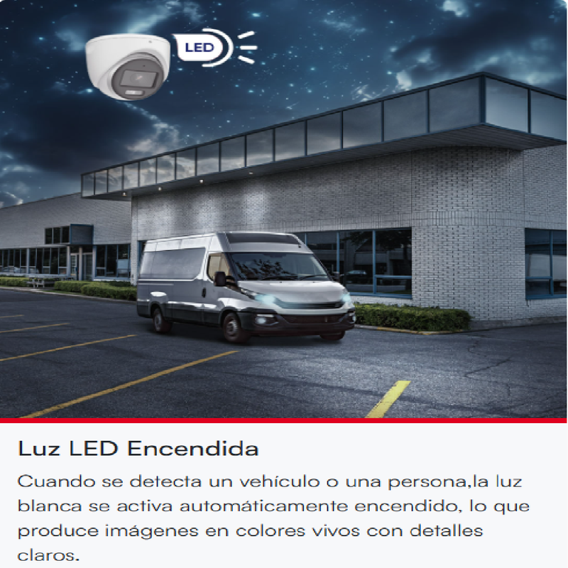 HIKVISION DS-2CD1047G2H-LIU Cámara de seguridad IP 2K 4MP tubo 2.8mm IP67 audio luz híbrida inteligente