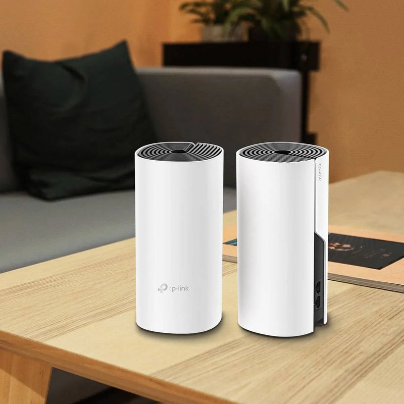 TP-LINK DECO M4(2-pack), Pack x2 Sistema Wi-Fi Mesh para toda la Casa AC1200 Doble banda. Control por voz Alexa