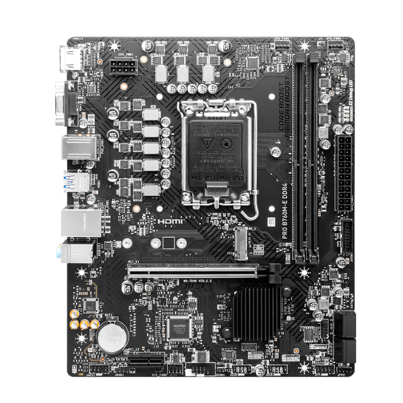 MSI PRO B760M-E DDR4 Placa Madre Intel B760 LGA1700 mATX
