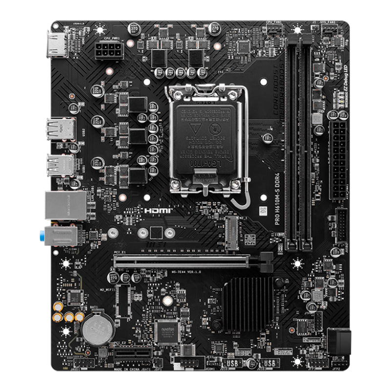 MSI PRO H610M-S DDR4 Placa Madre Intel H610 LGA1700 mATX