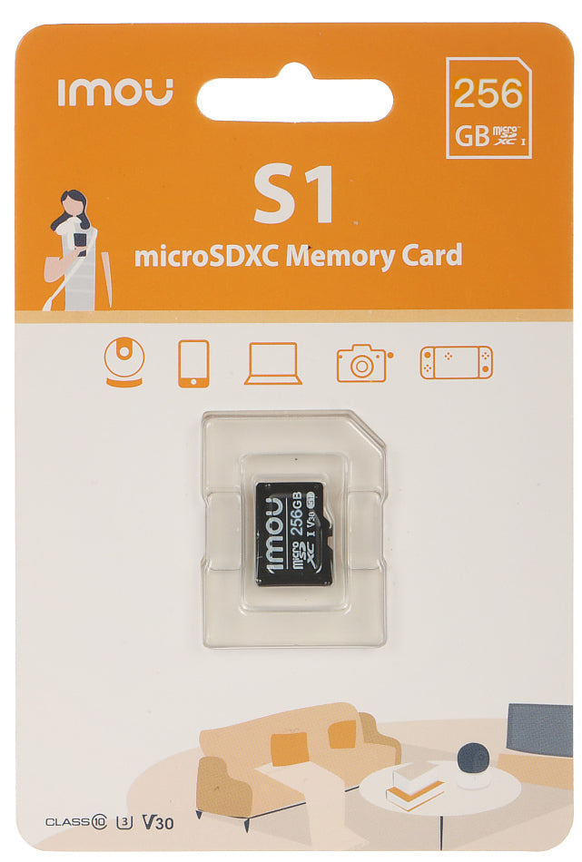 IMOU ST2-256-S1, Memoria MicroSD 256GB Exclusivo para Videovigilancia 24x7