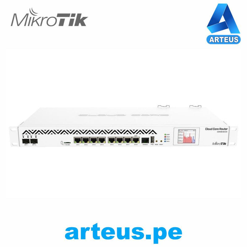 MIKROTIK CCR1036-8G-2S+ - CORE CLOUD ROUTER MIKROTIK, CPU 36 NÚCLEOS, 8 PUERTOS GIGABIT, 2 PUERTOS SFP+ - ARTEUS