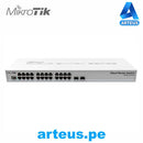 MIKROTIK CRS326-24G-2S+RM - CLOUD ROUTER SWITCH 24 PUERTOS GIGABIT CON 02 PUERTOS SFP+ 10GBPS ADMINISTRABLE - ARTEUS