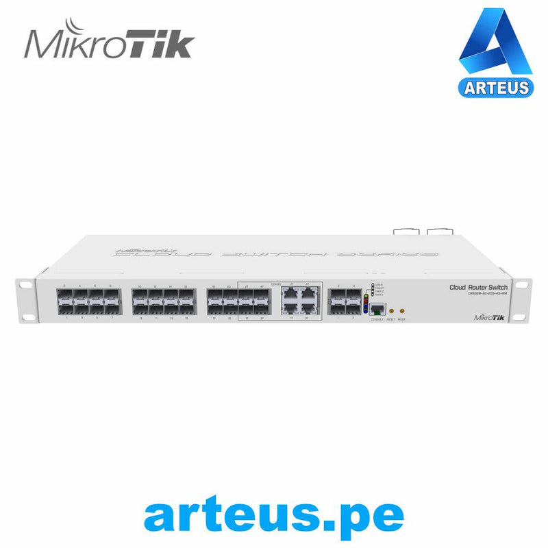 MIKROTIK CRS328-4C-20S-4S+RM - CLOUD ROUTER SWITCH ADMINISTRABLE L3, 4 PUERTOS COMBO TP/SFP, 20 PUERTOS SFP, 4 PUERTOS SFP+ - ARTEUS