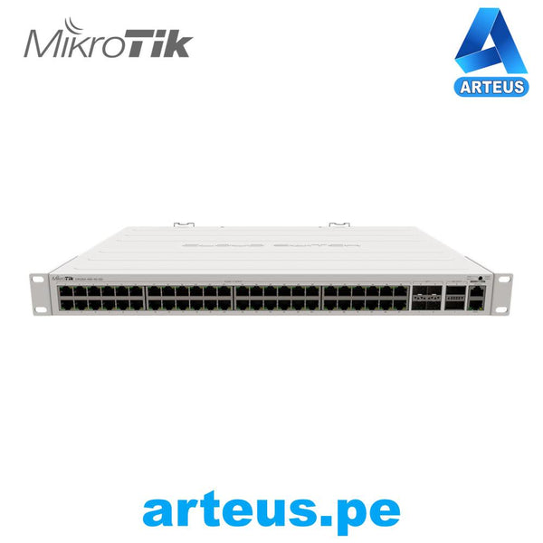 MIKROTIK CRS354-48G-4S+2Q+RM - CLOUD ROUTER SWITCH 48 PUERTOS GIGABIT ETHERNET, 4 PUERTOS SFP+ 10G, 2 PUERTOS QSFP+ 40G, MONTAJE EN RACK - ARTEUS