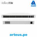 MIKROTIK CRS354-48P-4S+2Q+RM - CLOUD ROUTER SWITCH 48 PUERTOS POE 802.3AF/AT GIGABIT, 4 PUERTOS SFP+ 10G, 2 PUERTOS QSFP+ 40G, MONTAJE EN RACK - ARTEUS