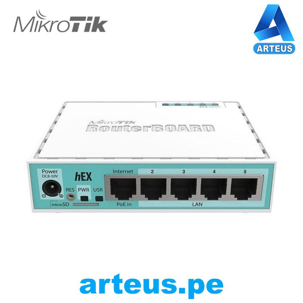 MIKROTIK RB750Gr3 - RouterBoard, 5 Puertos Gigabit Ethernet, 1 Puerto USB y versión 3 - ARTEUS