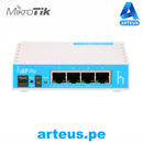 MIKROTIK RB941-2nD - (HAP LITE) 4 PUERTOS FAST ETHERNET Y WI-FI 2.4 GHZ 802.11 B/G/N - ARTEUS