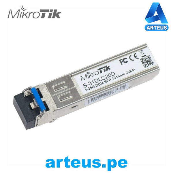 MIKROTIK S-31DLC20D - SFP MODULO 1.25G MONOMODO 20KM 1310NM - ARTEUS