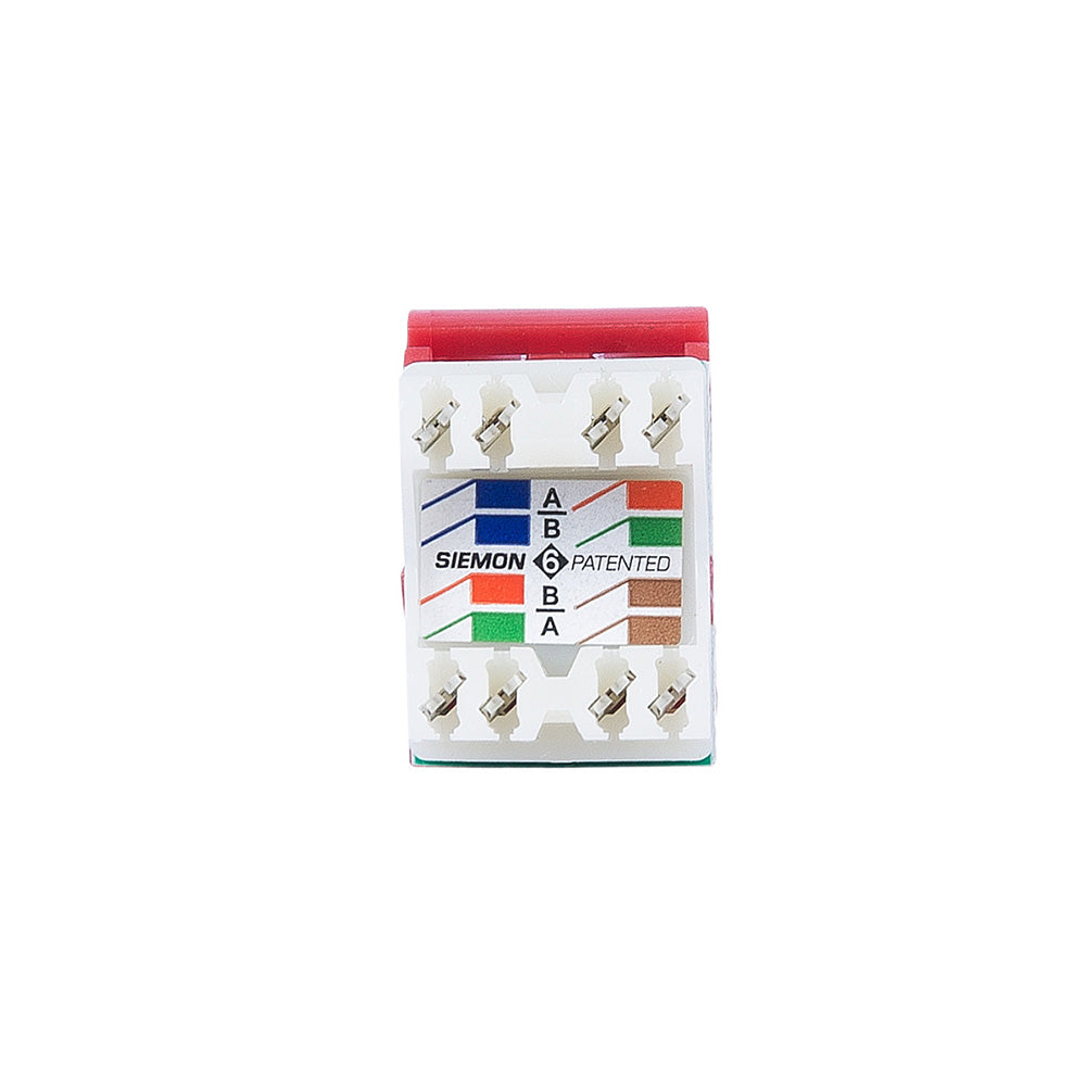 SIEMON MX6-03B Jack cat6 angular UTP rojo