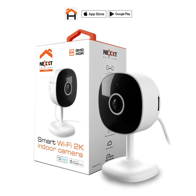 NEXXT HOME NHC-I7101, Cámara de Vigilancia WIFI 2K 3MP para interior. Micrófono y Parlante. Control por Voz - ARTEUS