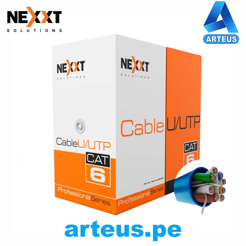 NEXXT SOLUTION NGC-3UURBT00 - Caja de Cable CAT6 UTP AZUL 305 Mts - ARTEUS