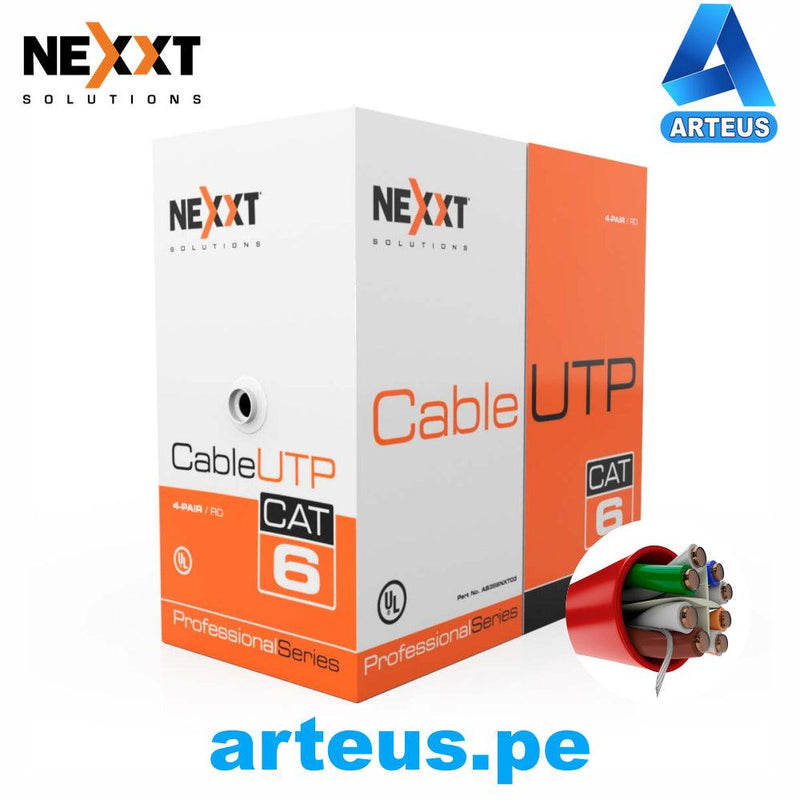 NEXXT SOLUTIONS AB356NXT03 - Caja de Cable CAT6 UTP ROJO 305 Mts - ARTEUS