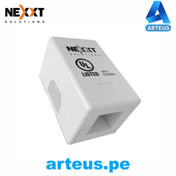 NEXXT SOLUTIONS AE180NXT09 - Roseta Adosables Superficial - 01 Puerto Para Jack CAT5E o CAT6 - ARTEUS