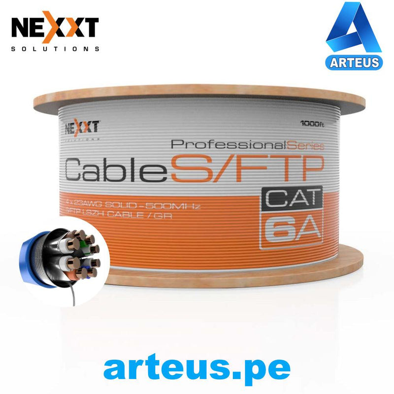 NEXXT SOLUTIONS NAB-UTP6ABL - Cable en Bobina CAT6A SFTP AZUL 305 Mts - ARTEUS