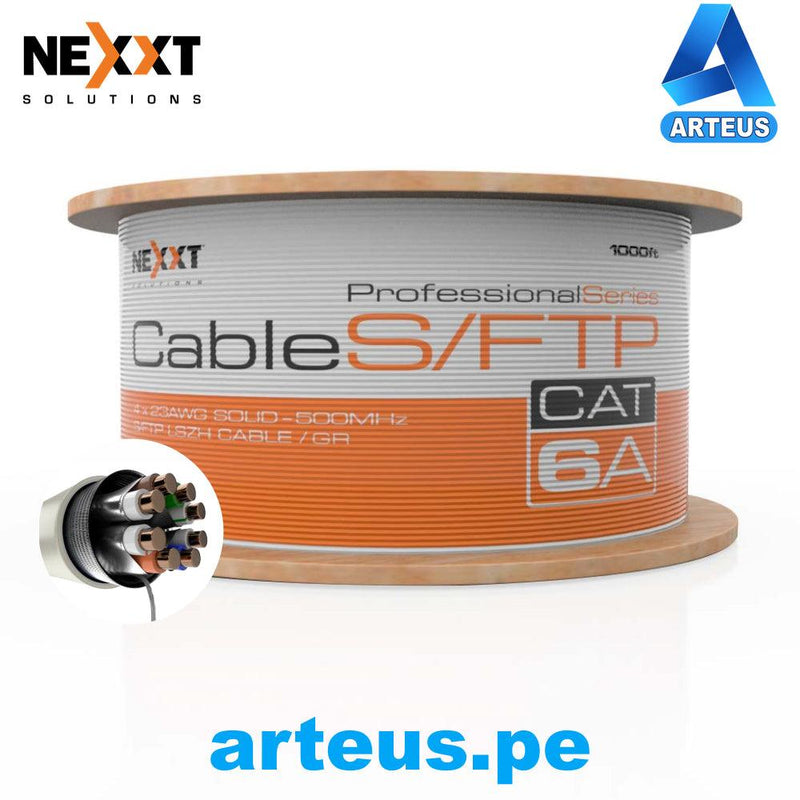 NEXXT SOLUTIONS NAB-UTP6AGR - Cable en Bobina CAT6A SFTP GRIS 305 Mts - ARTEUS