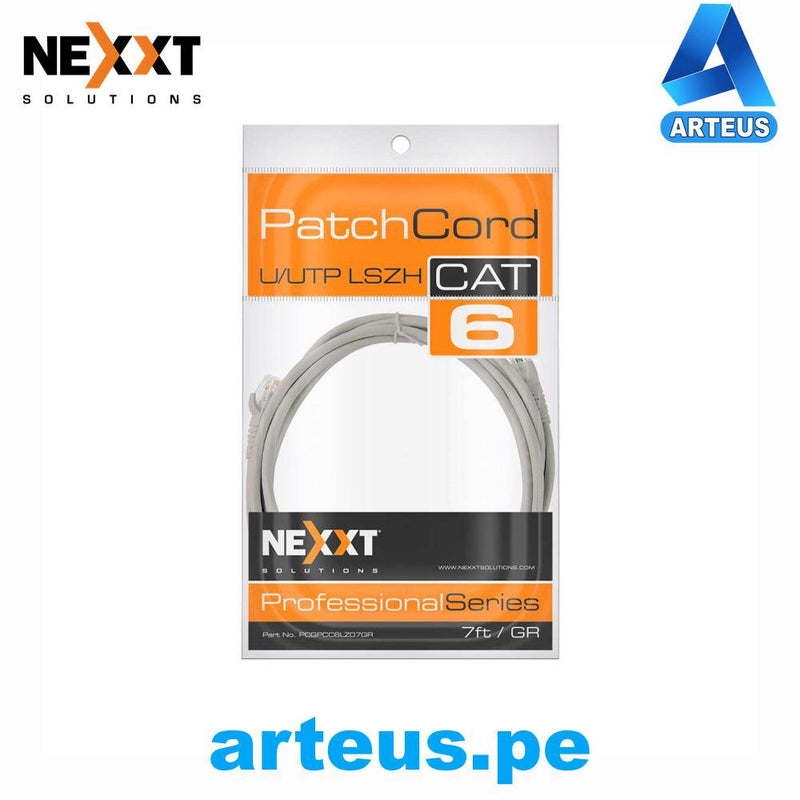 NEXXT SOLUTIONS PCGPCC6LZ07GR, Patch Cord Cat 6 7Ft. 2.13mts LSZH - ARTEUS