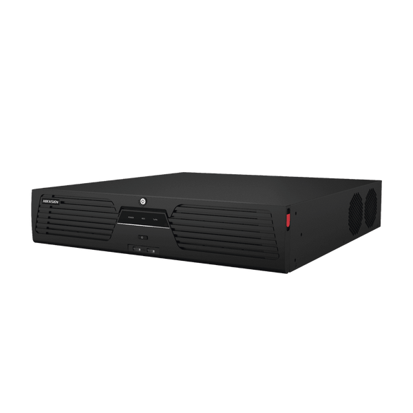 NVR Grabador para camaras IP de 64 canales 8K HIKVISION DS-9664NI-M8. Tasa Bits 400mbps. Soporta 8 discos duros. Soporta: Raid, camaras acusense y 2 puertos de red. - ARTEUS