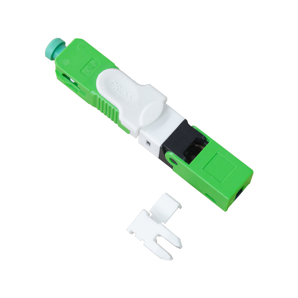 OPFIBRA OPF-FCSC-SM-AC-P100 Conector Mecánico Monomodo SC/APC Tipo Clip - 100 Unidades