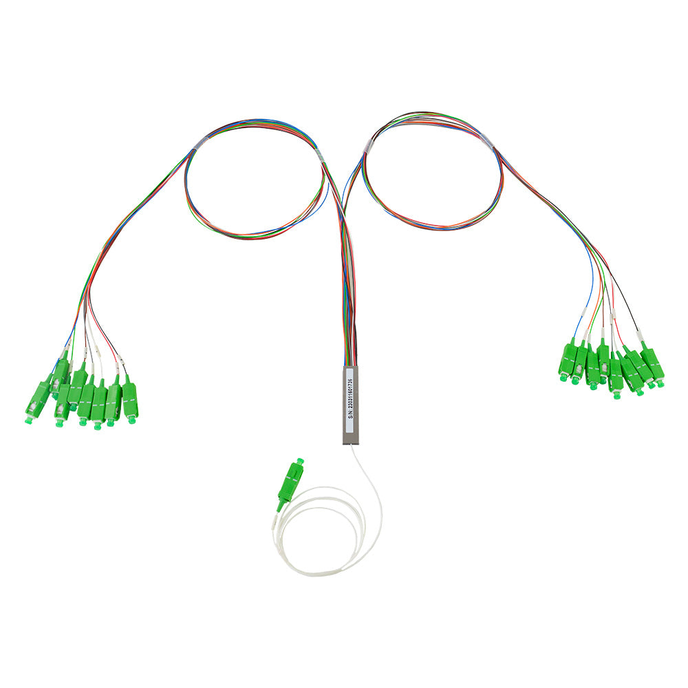 OPFIBRA OPF-PLC1X16-AS-P10 Splitter PLC 1x16 con Conectores SC/APC - 10 Unidades