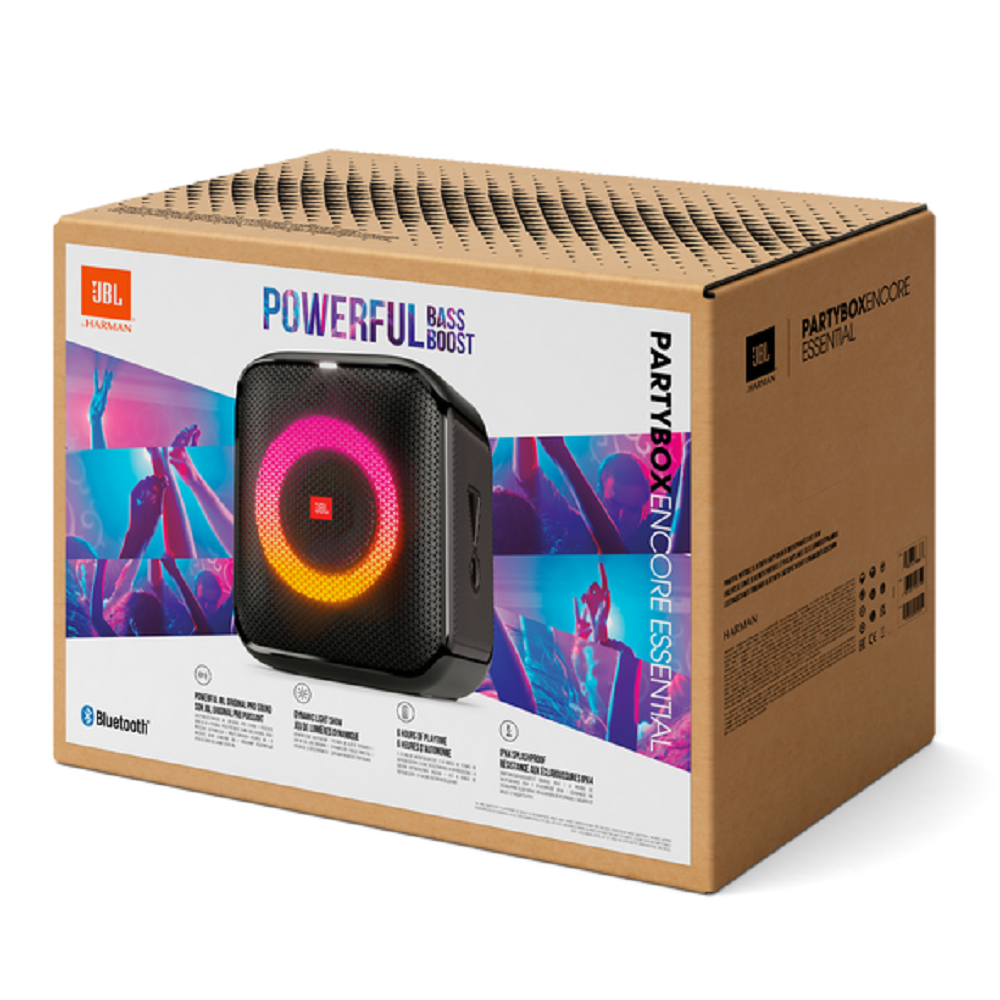 JBL PARTYBOX ENCORE ESSENTIAL, Parlante Inalámbrico BT con luz Lec 100w - JBLPBENCOREESSAM