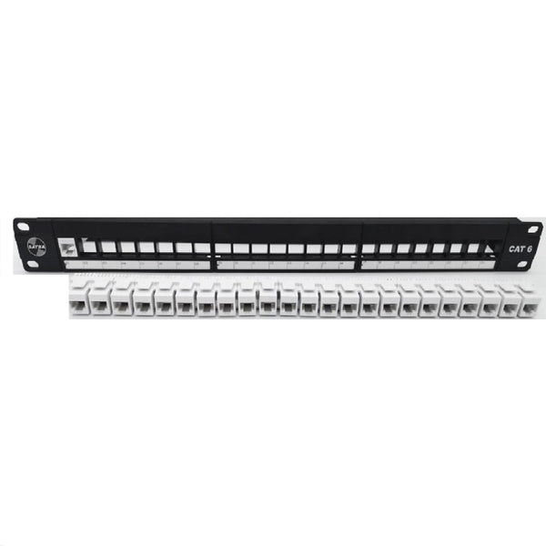 SATRA 102022404 Patch panel CAT 6 24 puertos cargado con jack