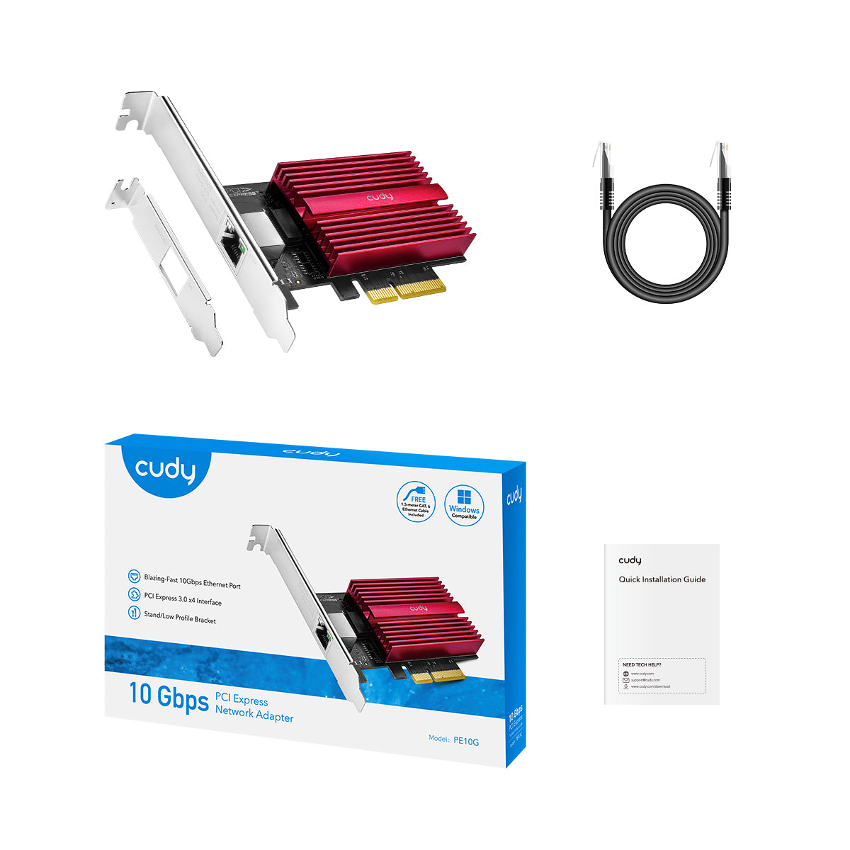 CUDY PE10G Tarjeta de red 10G