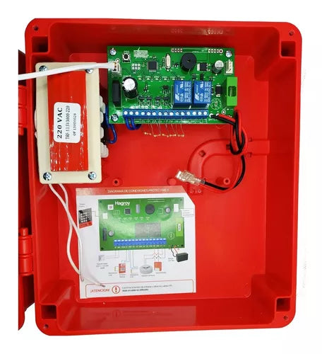 HAGROY HG-PTFIRE5 2.0 PROTEC FIRE 5 Panel de Alarma Contra Incendio Convencional 5 Zonas 12V 4 Hilos