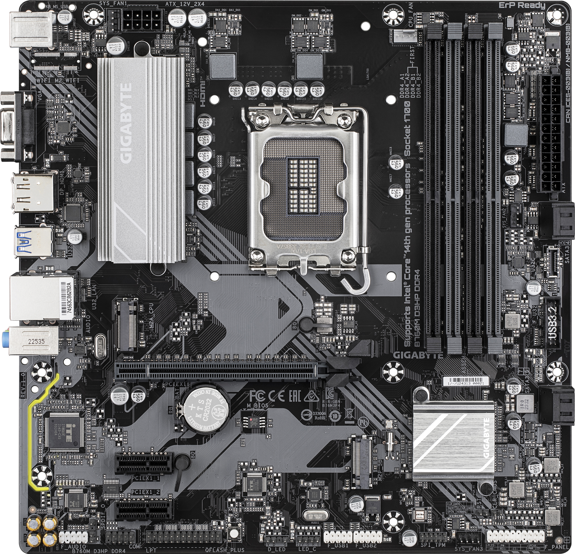 GIGABYTE B760M D3HP DDR4 Placa Madre Intel B760 LGA1700 MicroATX