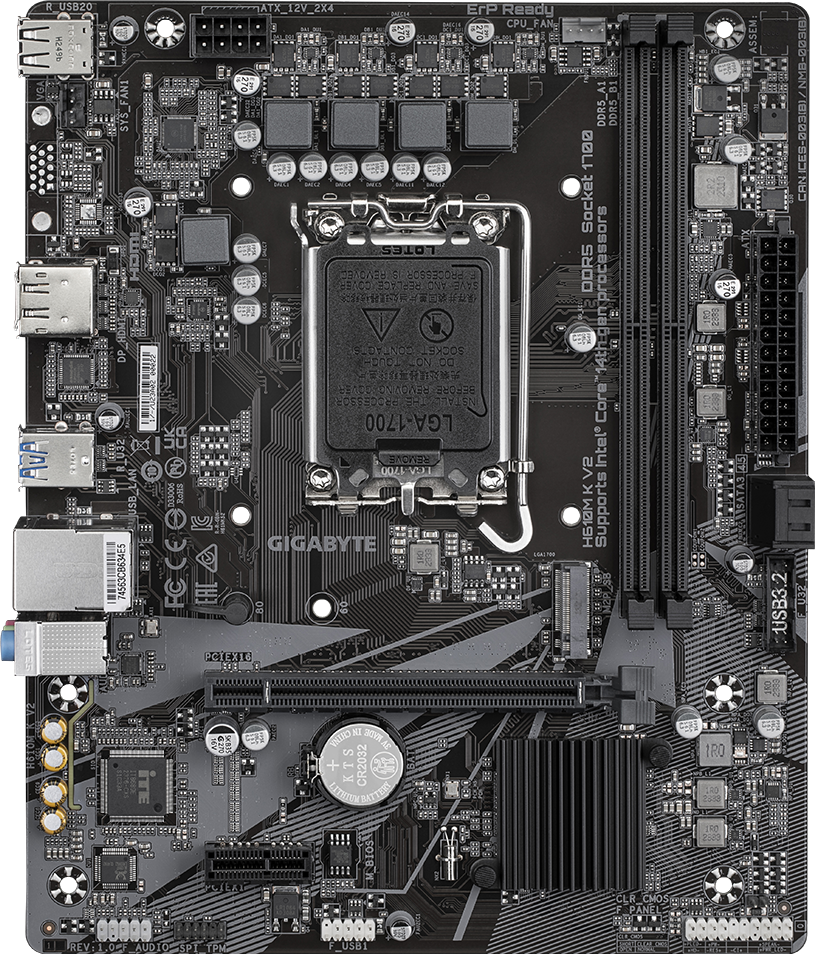 GIGABYTE H610M K V2 Placa Madre Intel H610 LGA1700 MicroATX