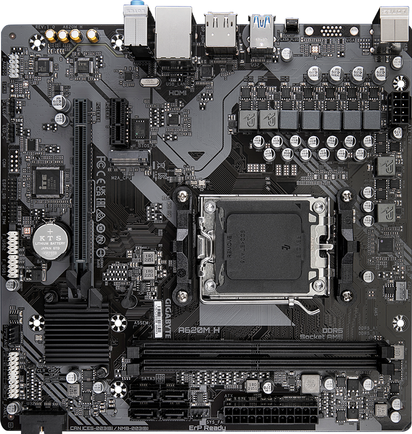 GIGABYTE A620M H Placa Madre AMD A620 AM5 DDR5