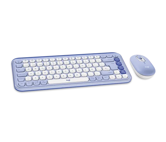 LOGITECH 920-013054 POP ICON Kit Teclado + Mouse  Bluetooth Lila/Blanco