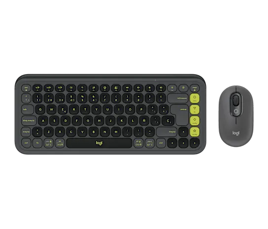 LOGITECH 920-013052 POP ICON Kit Teclado + Mouse  Bluetooth Grafito/Verde