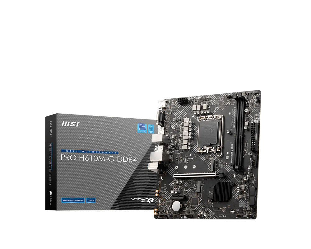 MSI 911-7D46-221 PRO H610M-G S/V/L DDR4 Placa Madre Intel H610 Chipset M-ATX