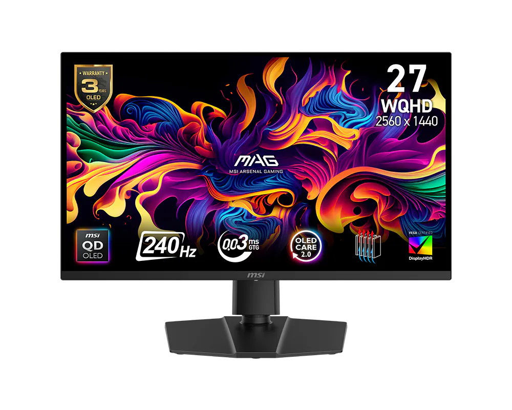 MSI MAG 271QP QD-OLED X24 Monitor 26.5" Panel QD-OLED 3ra GEN