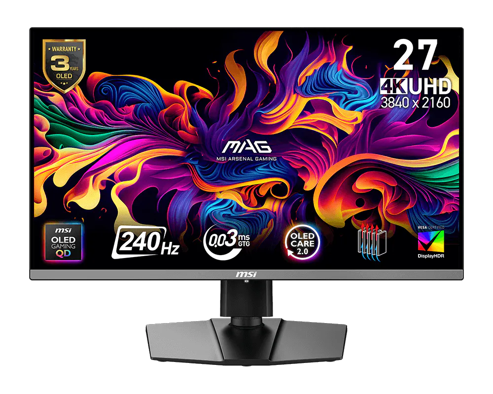 MSI MAG-272UP-QD-OLED-X24 Monitor 27" 4K UHD 240HZ