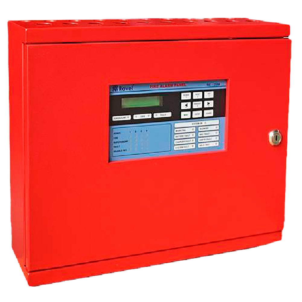 RAVEL RE-2558 Panel de alarma contra incendio convencional 8 zonas 24v 2 hilos