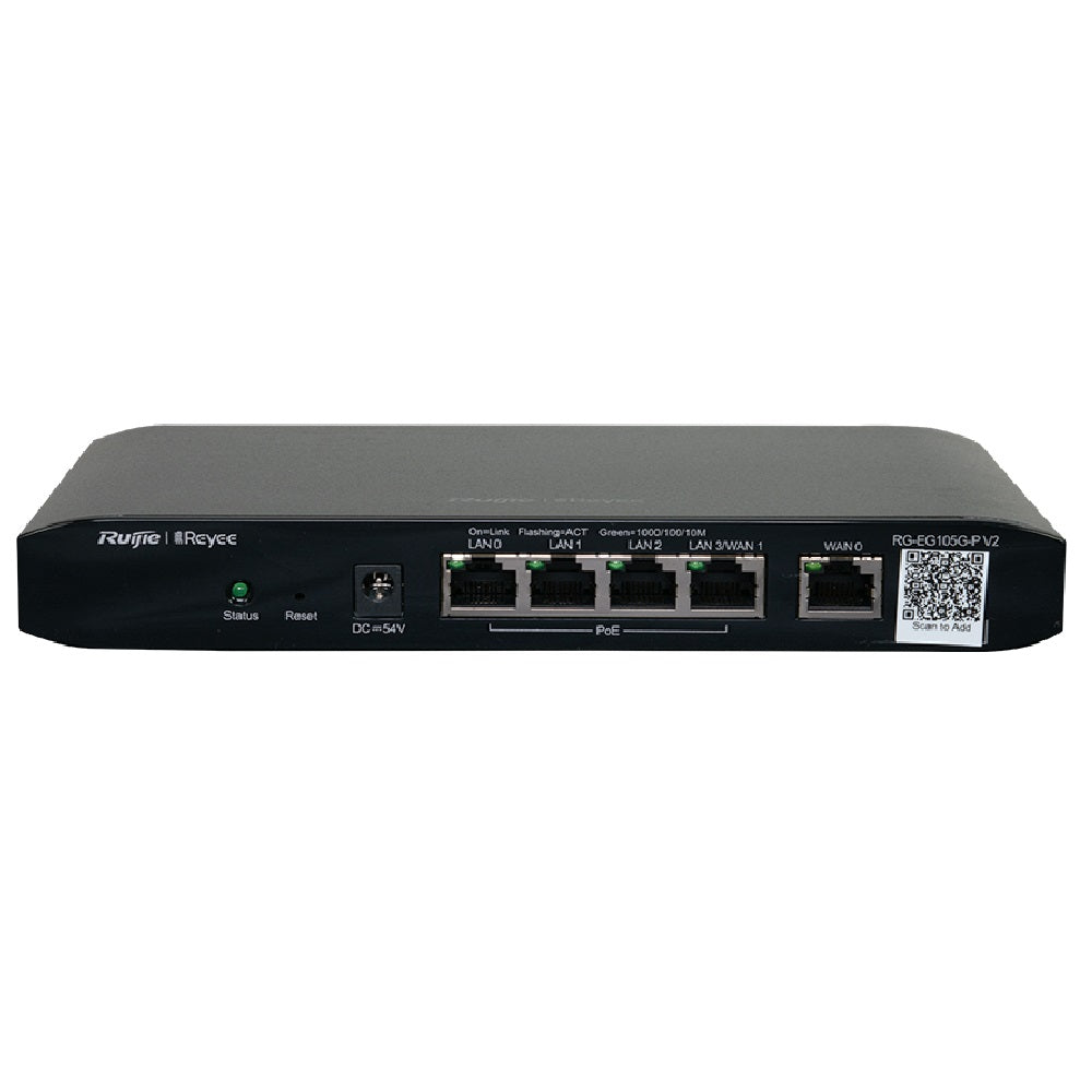 RUIJIE RG-EG105G-P V2 Router 5 puertos Gigabit: 4 POE 54w y 1 Wan 600M
