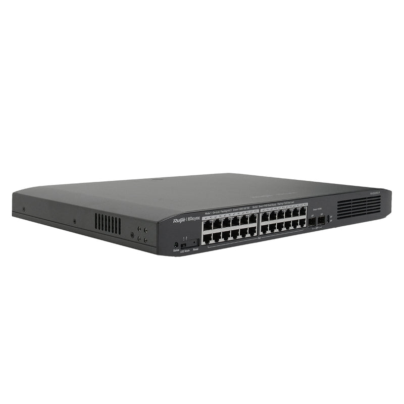 RUIJIE RG-ES226GC-P Switch 24 puertos POE/POE+ 370w Gigabit y 2 SFP 1Gb gestión en nube free